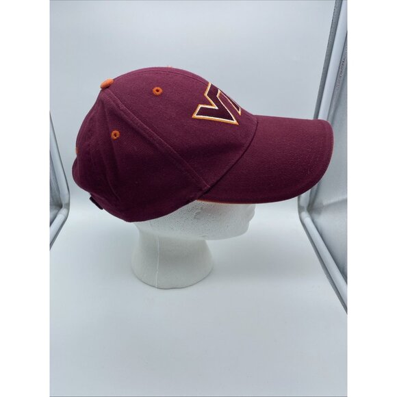 Virginia Tech Hokies Maroon Cap Hat VT Hook & Loop NCAA Signatures - Picture 3 of 9